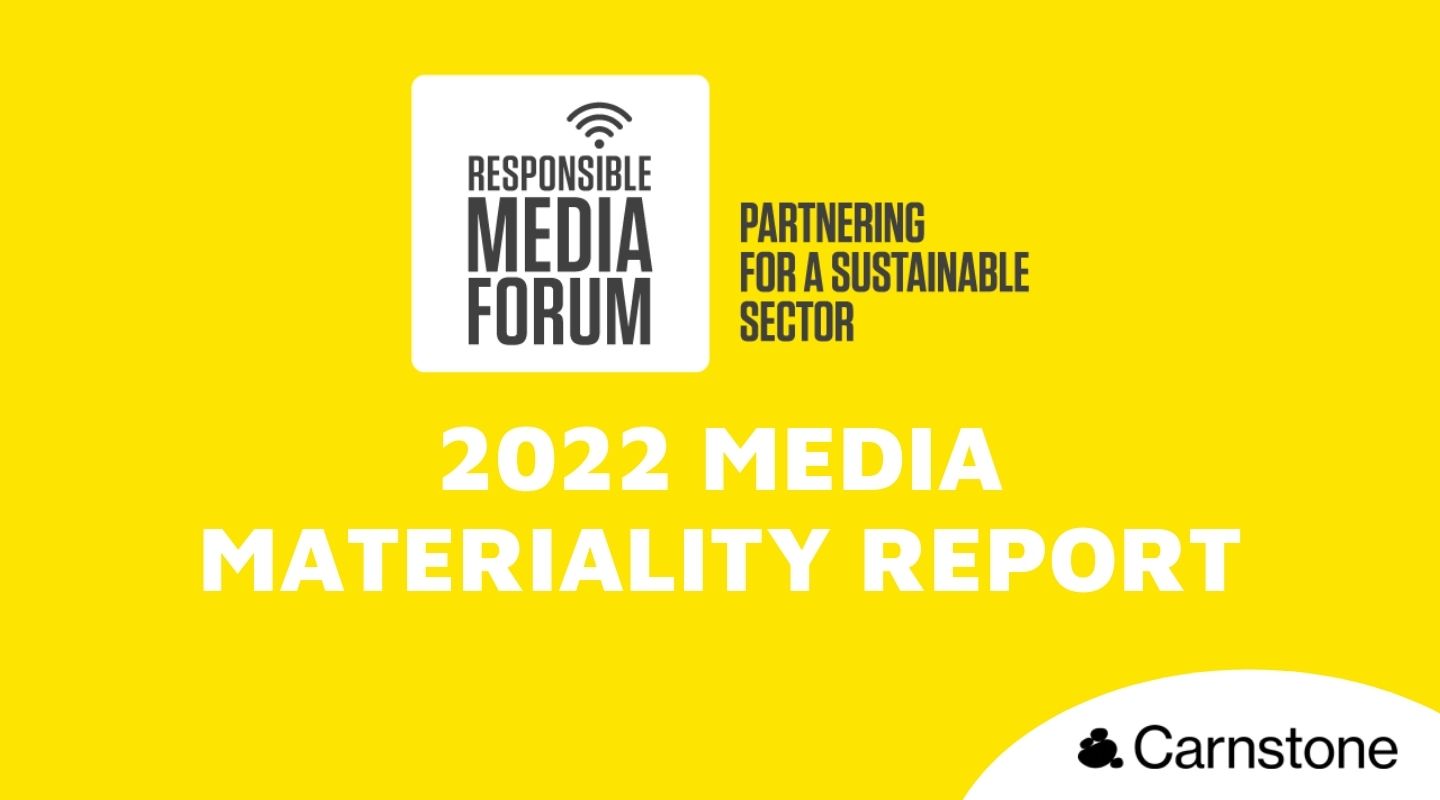 The Responsible Media Forum release 2022 Media Materiality Report